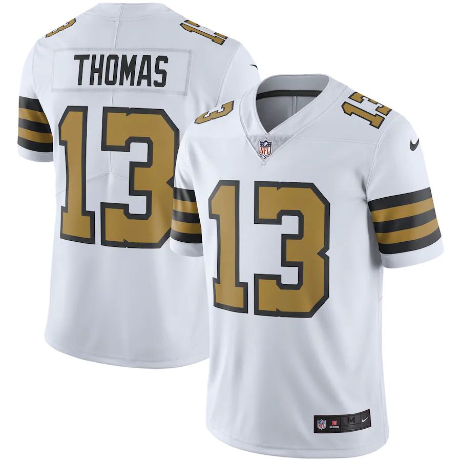 Men New Orleans Saints 13 Michael Thomas Nike White Vapor Untouchable Color Rush Limited Player NFL Jersey